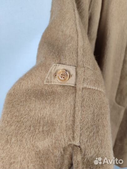 Винтажное шерстяное женское пальто р.52