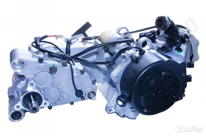 Двигатель в сборе Stels Капитан 150сс 157QMJ +редуктор + карбюратор +радиатор