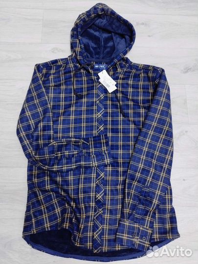 Рубашка в клетку теплая