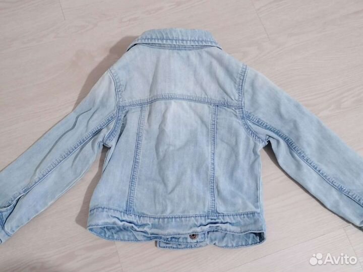 Джинсовая куртка рубашка для девочки 104 Next