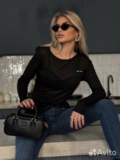 Крутой лонгслив MIU MIU, 3 цвета