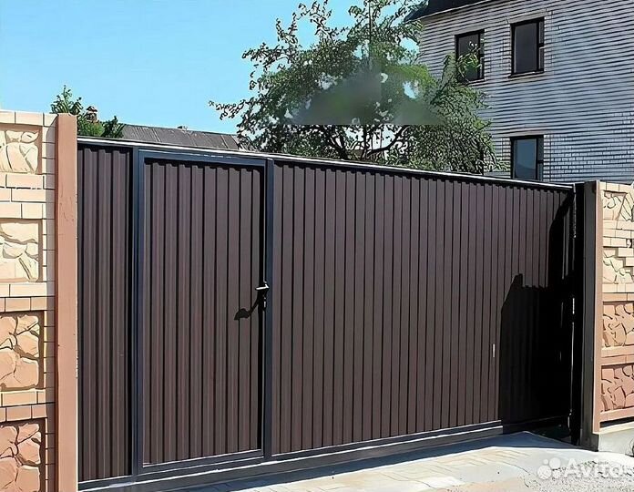 Откатные ворота с автоматикой. Установка под ключ