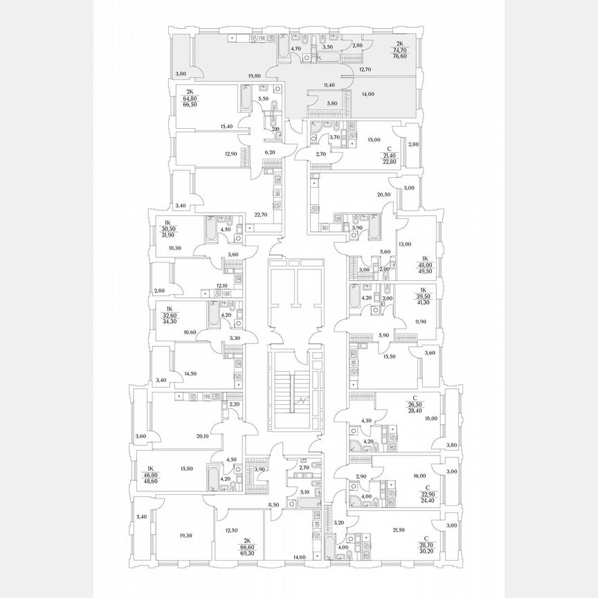 2-к. квартира, 27,6 м², 12/13 эт.