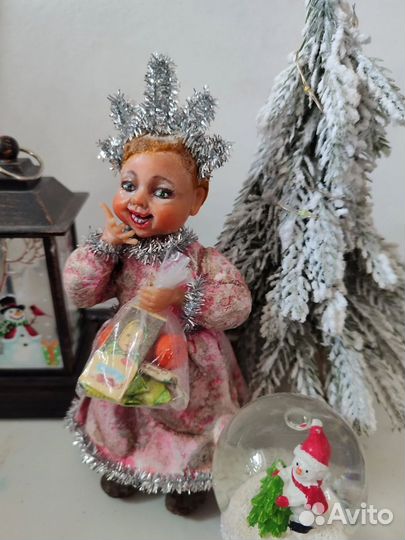 Ватные елочные игрушки СССР