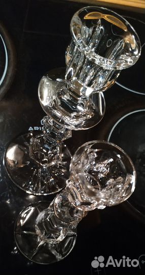 Хрустальный подсвечник Пара разноразмерная