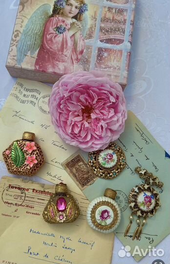 Брошка. Флакон. Виниаж Европа. Латунь