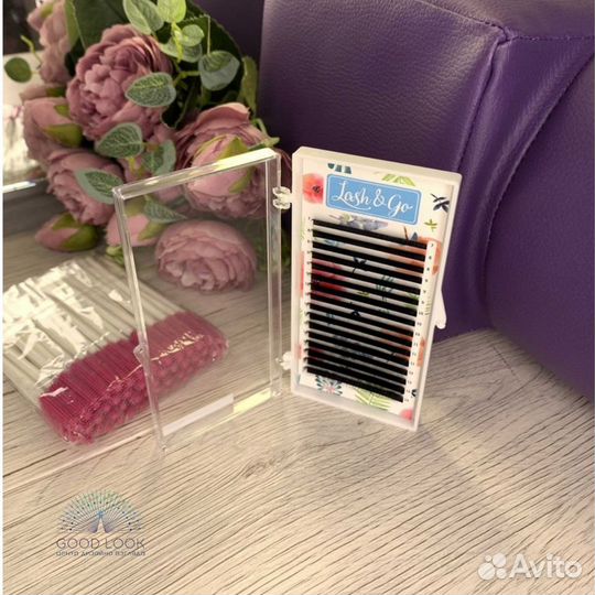 Ресницы Lash&Go черные L+/0.07/10 mm