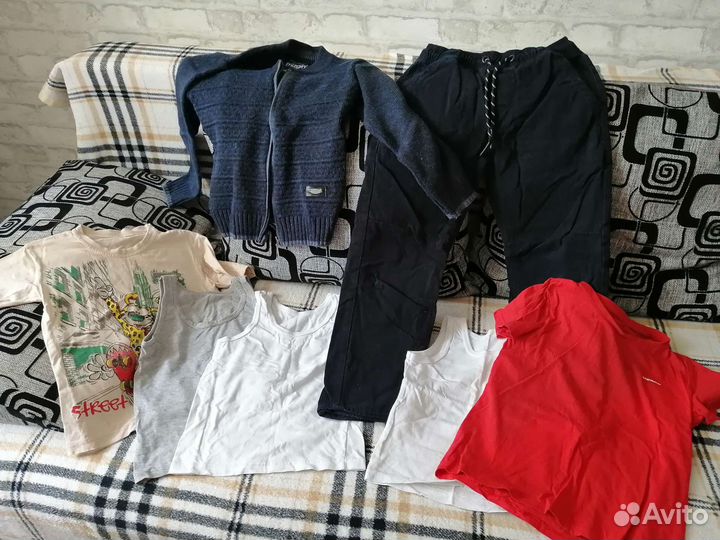 Вещи пакетом на мальчика 128 рост