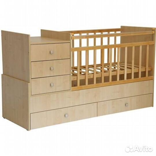 Кровать-маятник с комодом, трансформер