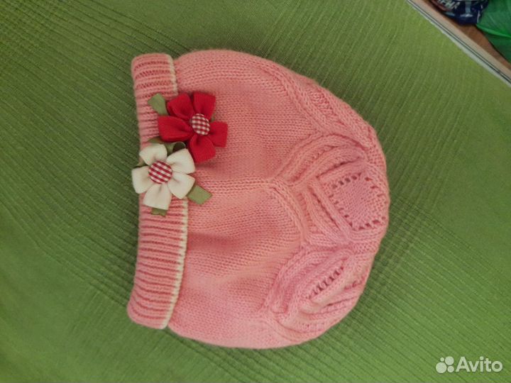Шапка для девочки весенняя с х/б подкладом