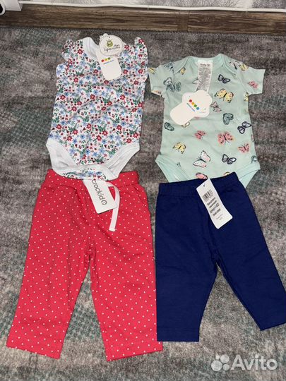 Пакет новых вещей на девочку 62-74