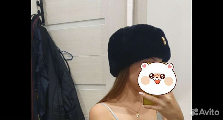 Женская зимняя шапка полиция