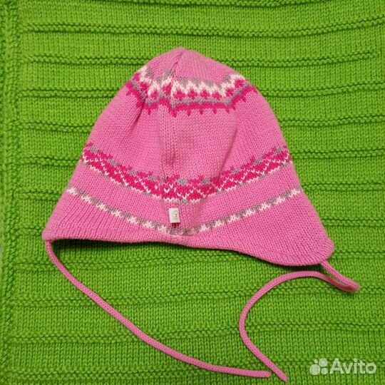 Шапка для девочки, осень, тёплая зима