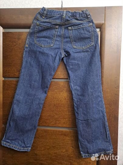 Джинсы на мальчика 134 х/б на утяжках