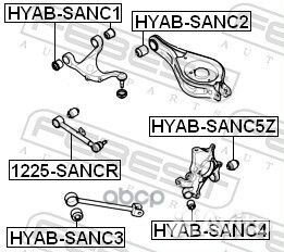 Сайлентблок задней цапфы hyab-sanc4 Febest