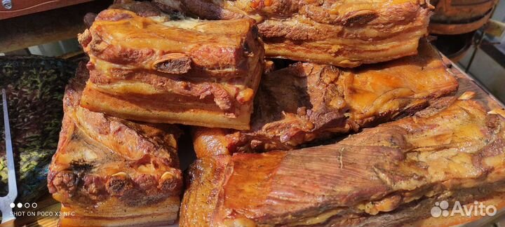 Домашняя колбаса, копченое мясо