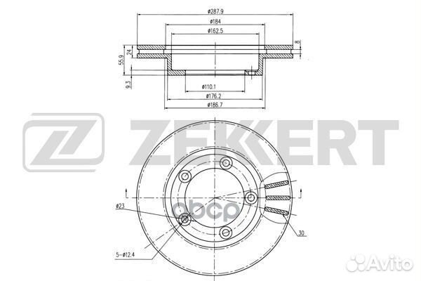 Диск торм. перед. Mitsubishi Canter 93- bs-6094