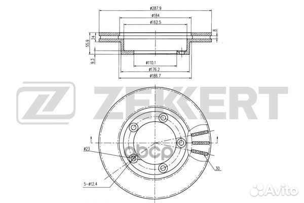 Диск торм. перед. Mitsubishi Canter 93- bs-6094