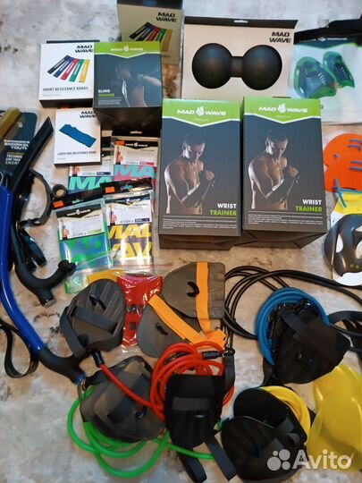 Инвентарь для плавания ласты,лопатки,резина