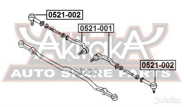 Наконечник рулевой тяги перед 0521001 asva