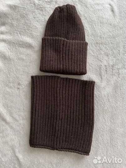 Шапка и снуд демисезонные комплект 48-50