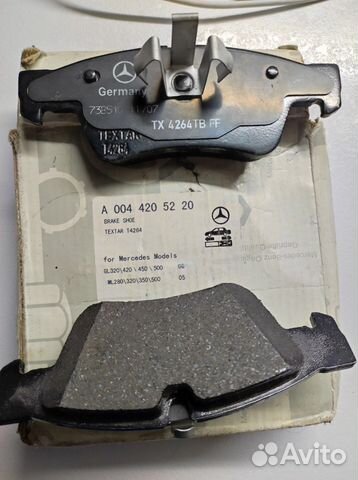 Колодки тормозные оригинальные Mersedes ML W164