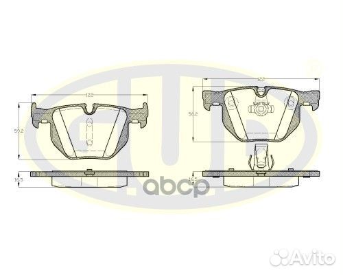 Колодки тормозные GBP038160 G.U.D