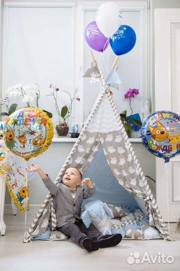 Вигвам палатка детская одеяло бомбон