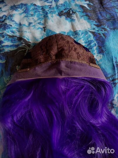 Парик фиолетовый и шапочки для парика
