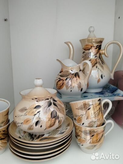 Кофейный сервиз из керамики и фарфора СССР