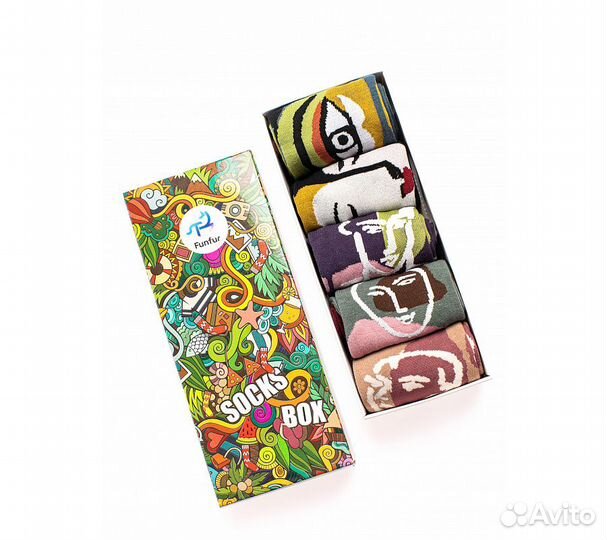 Носки Funfur Face в наборе 5 пар