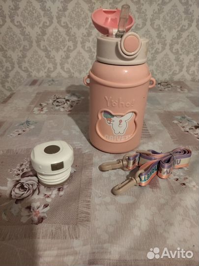 Термос детский с трубочкой