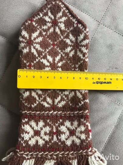 Варежки вязаные ручной работы