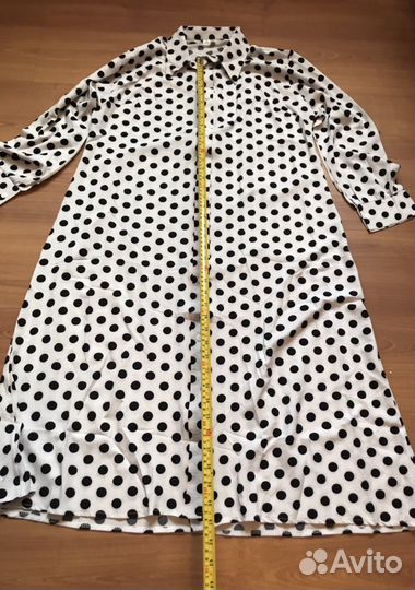 Платье рубашка в горох 56