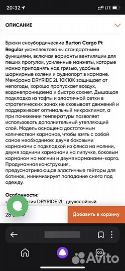 Брюки горнолыжные