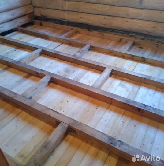 Ремонт полов, Замена пола, Замена венцов