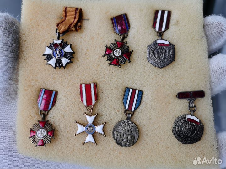 Знаки фрачные фрачник Польша крест медаль