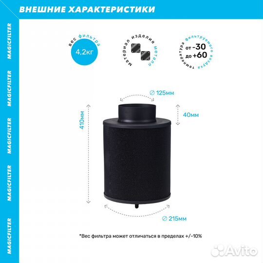 Угольный фильтр magicfilter 350/125 (Magic Air)