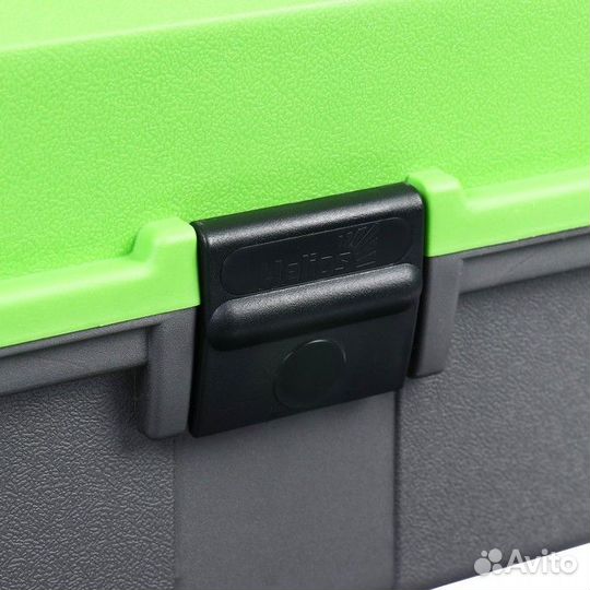 Ящик рыболовный Helios двухполочный, зелёный (T-HS