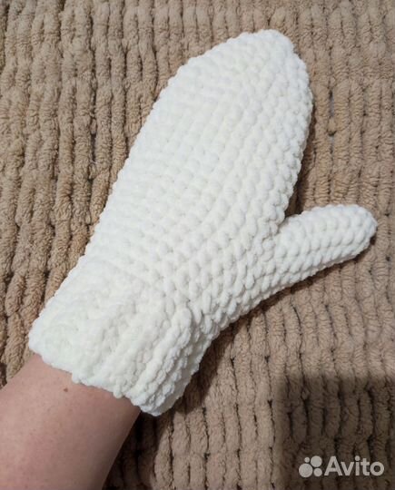 Варежки вязаные ручной работы