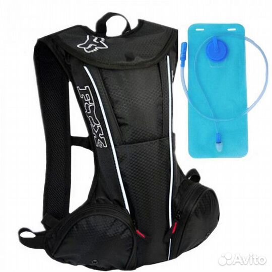 Мото рюкзак FOX (гидратор ) черный зауженый
