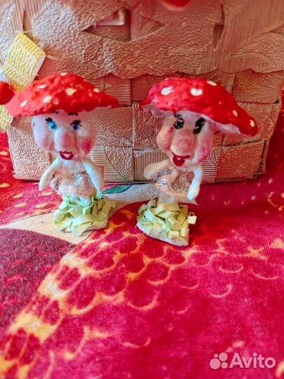 Ватная игрушка Весёлые грибочки