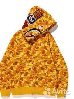 Zip худи bape оранжевый
