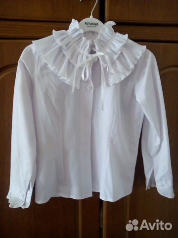 Блузка белая для первоклашки р.122-128