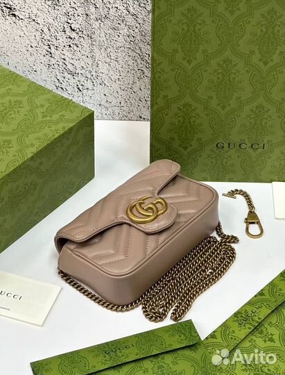 Сумка Gucci GG Marmont Leather Super Mini