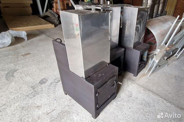 Печь для бани с баком