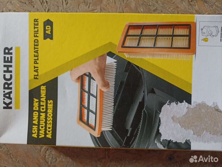 Фильтр плоский для пылесоса Karcher AD2, 3,4
