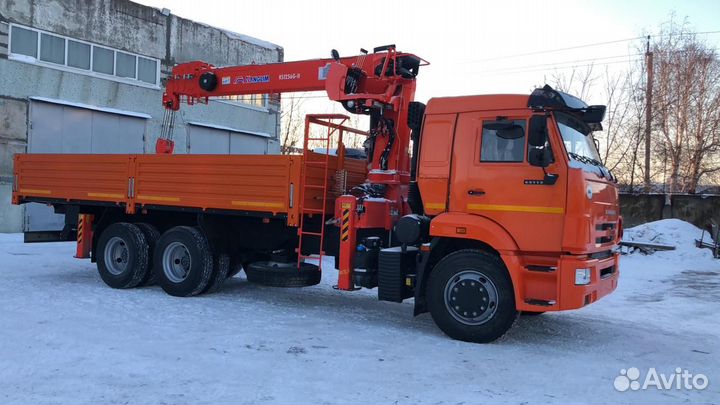 Бортовой грузовик КАМАЗ 65115 с КМУ Kanglim, 2025