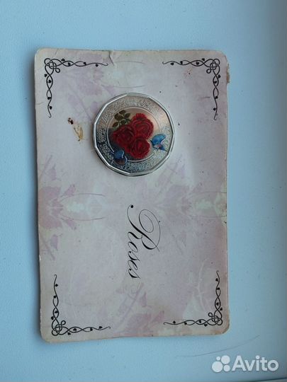 Монета 1 доллар 2011 розы острова кука