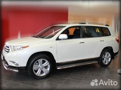 Пороги с листом d-60 Toyota Highlander